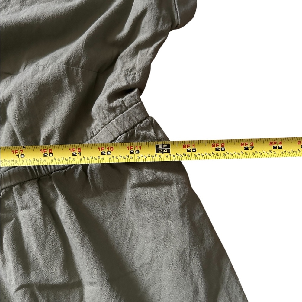 Olive Green Women's Button-Up Dress - Picture 7 of 9